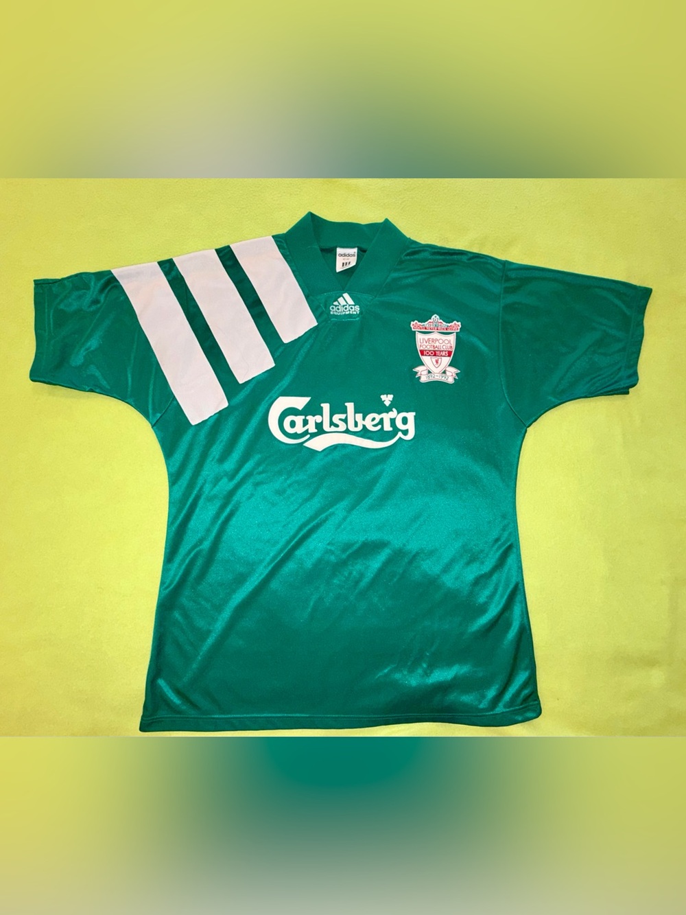 Vintage 1992-1993 Liverpool FC Centenary Away Jersey - Adidas Equipment Medium